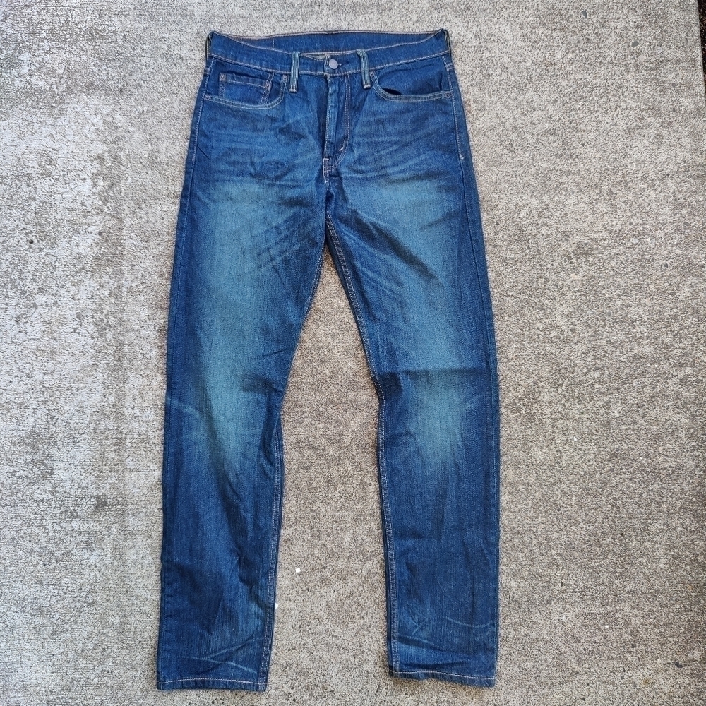 Levi’s 502 Slim Straight Dark Wash Blue Denim Jeans Pants Men's Size 32x34